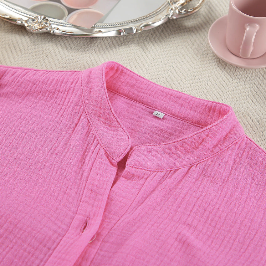 Solid Color Loose Casual Homewear Sets