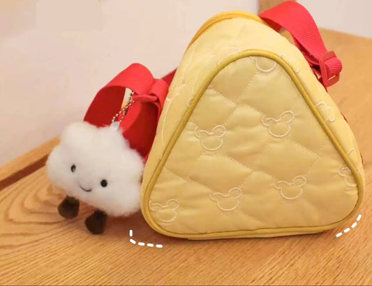 Cartoon Cheese Camera Bag Cute Portable Triangle Crossbody Bag