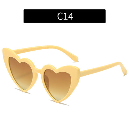Colorful Heart-Shaped Sunglasses for Family Fun