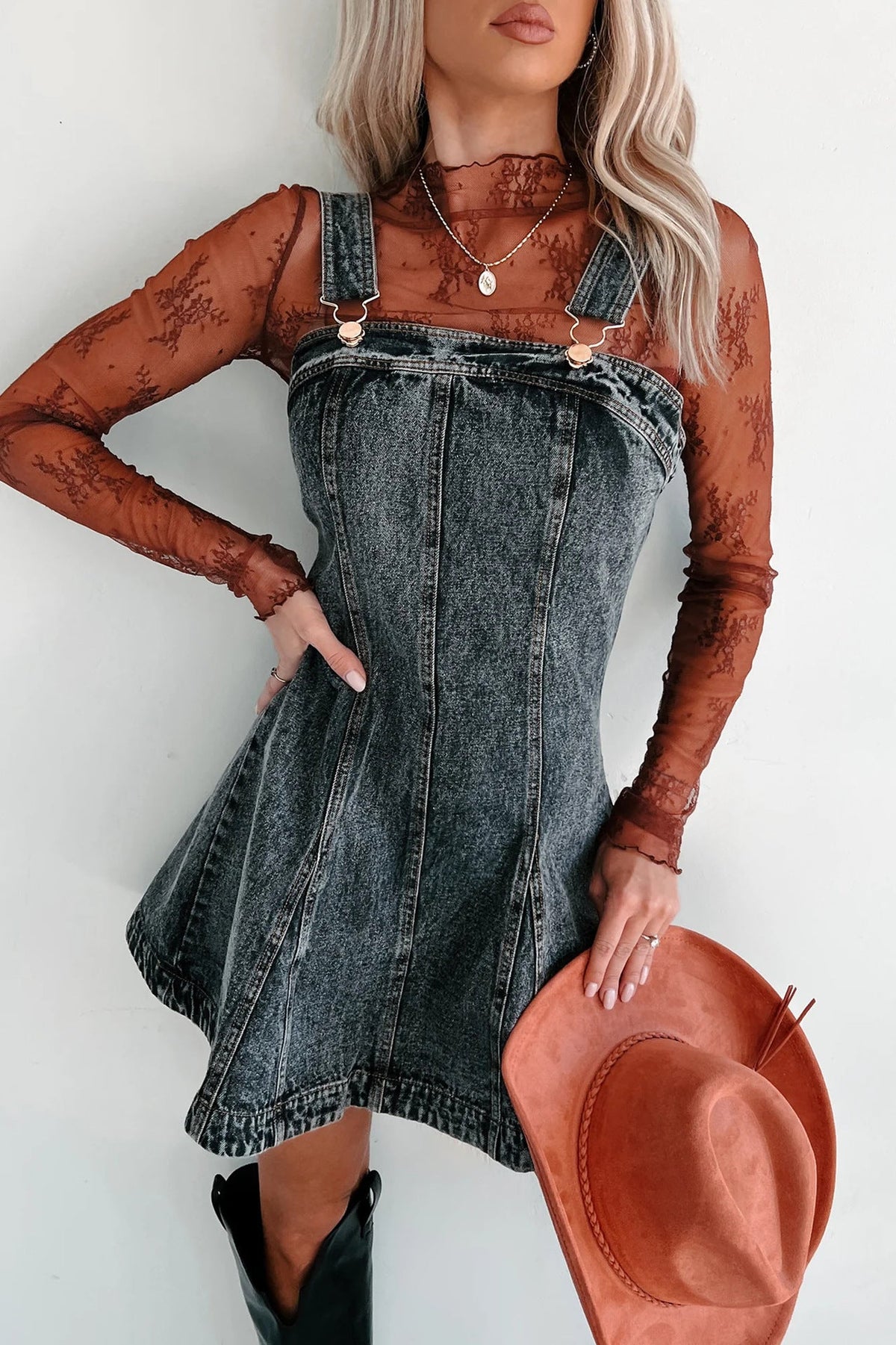 Trendy Casual Denim Slip Dress