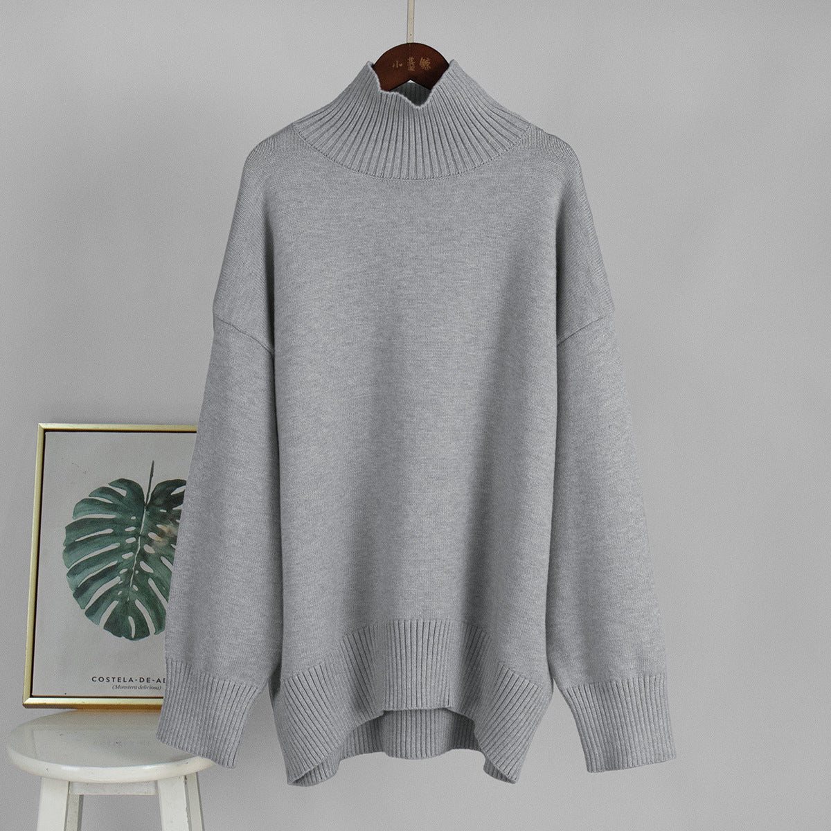 Stylish Turtleneck Knitted Sweater for Women