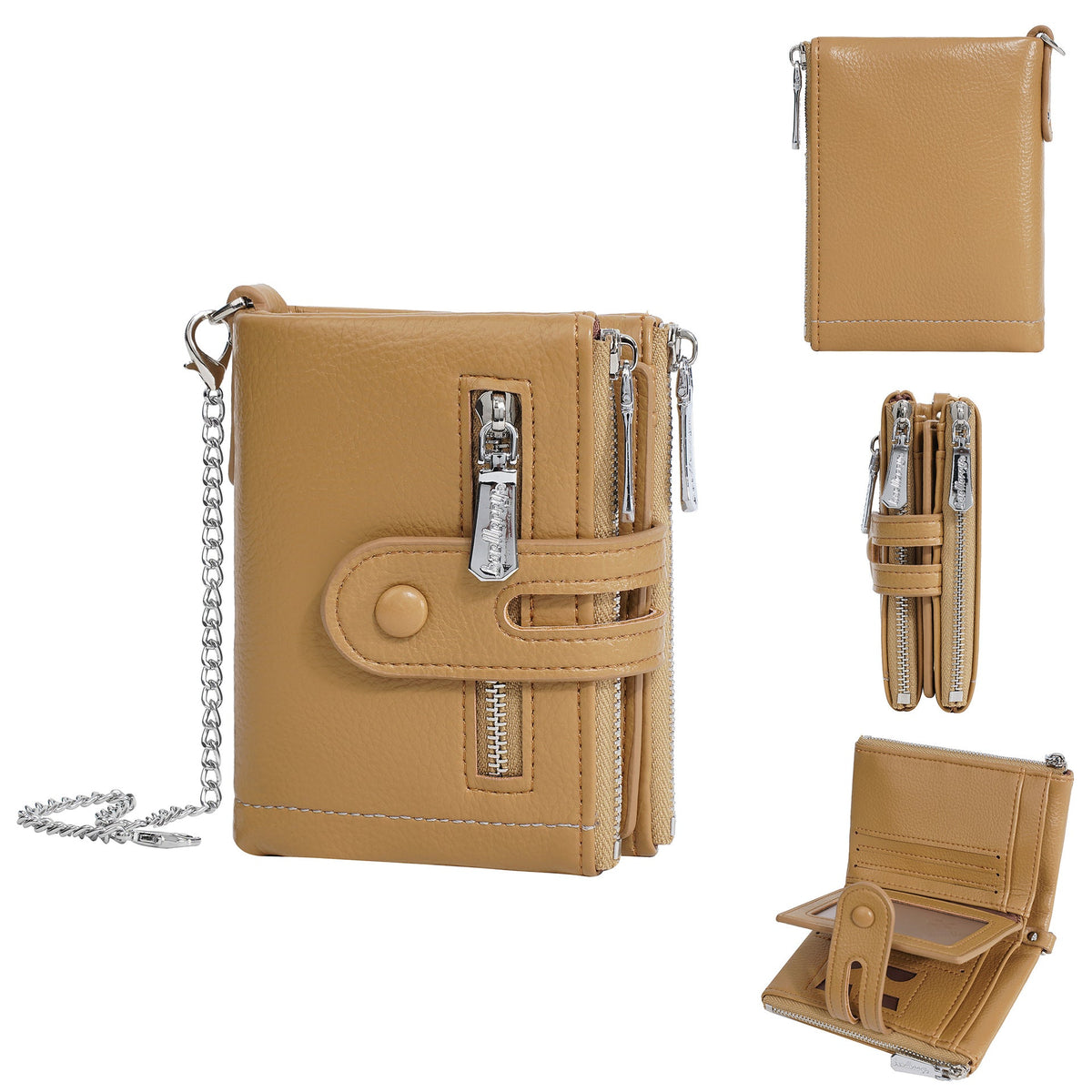 Solid Color Portable Card Cases Wallets