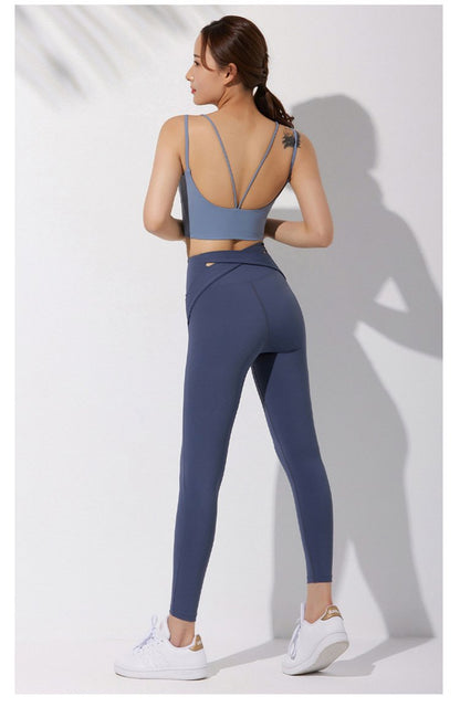High Waist Yoga Pants Bodybuilding Hip Stretch Fitness Pants Women'S Sports Tight Running Quick-Drying Compression Pants.