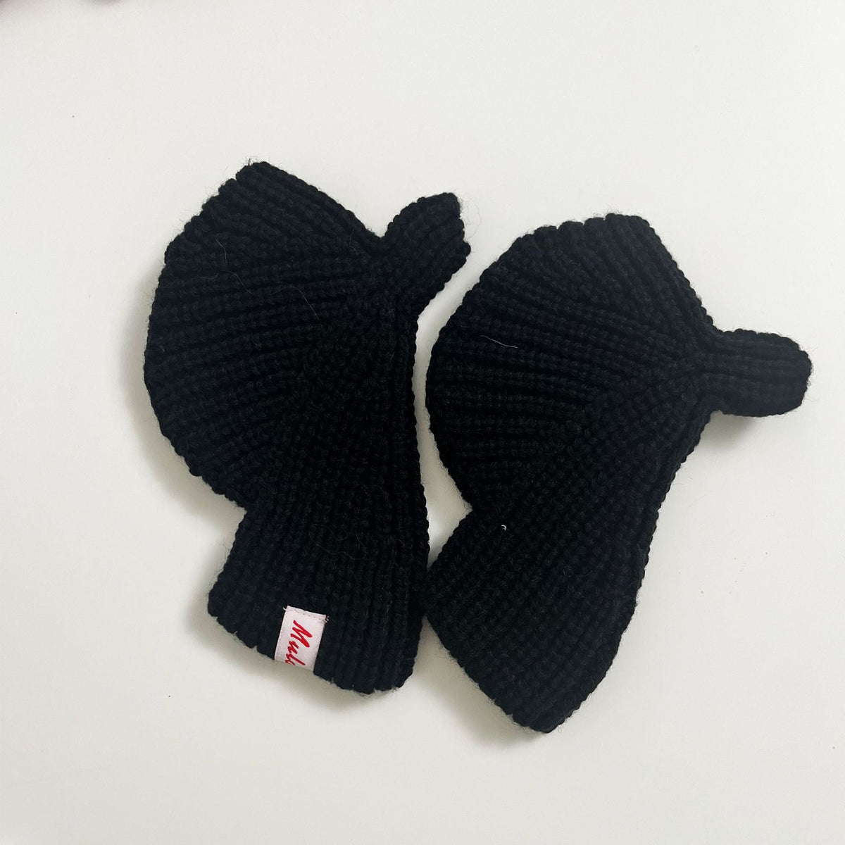 Solid Color Fingerless Touchscreen Knit Gloves