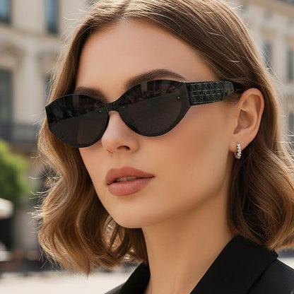 Retro Cat Eye Oval Sunglasses Stylish Outdoor UV Protection