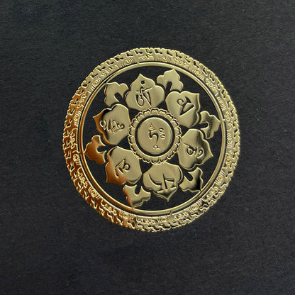 Six Character Truth Metal Sticker Manjusri Wisdom Decoration Sticker Lotus King Kong Body Protection Safety Mobile Phone Sticker