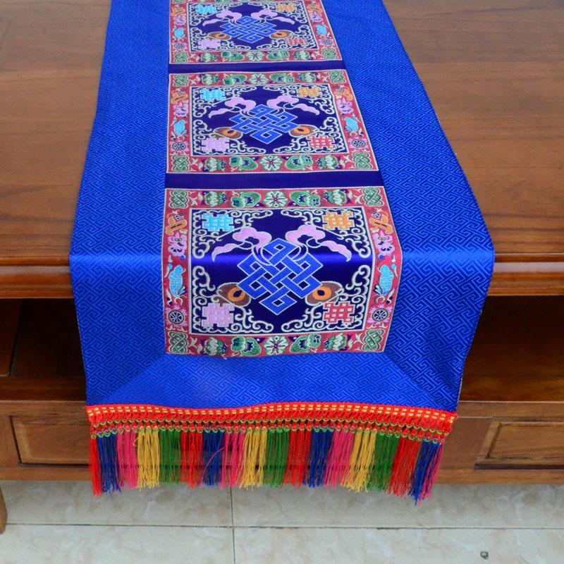 Tibetan-Style Folk Tablecloth Retro Long Table Tea Tablecloth Buddha Hall Decoration