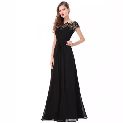Lace Maxi Dress with Off-the-Shoulder Design