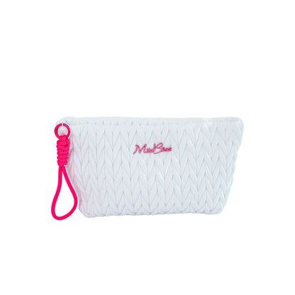 Cute Color Block Padded Large Cpacity Make Up Bag