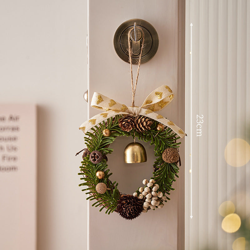 Christmas Wreath Bow Jingle Bell Hanging Orenament