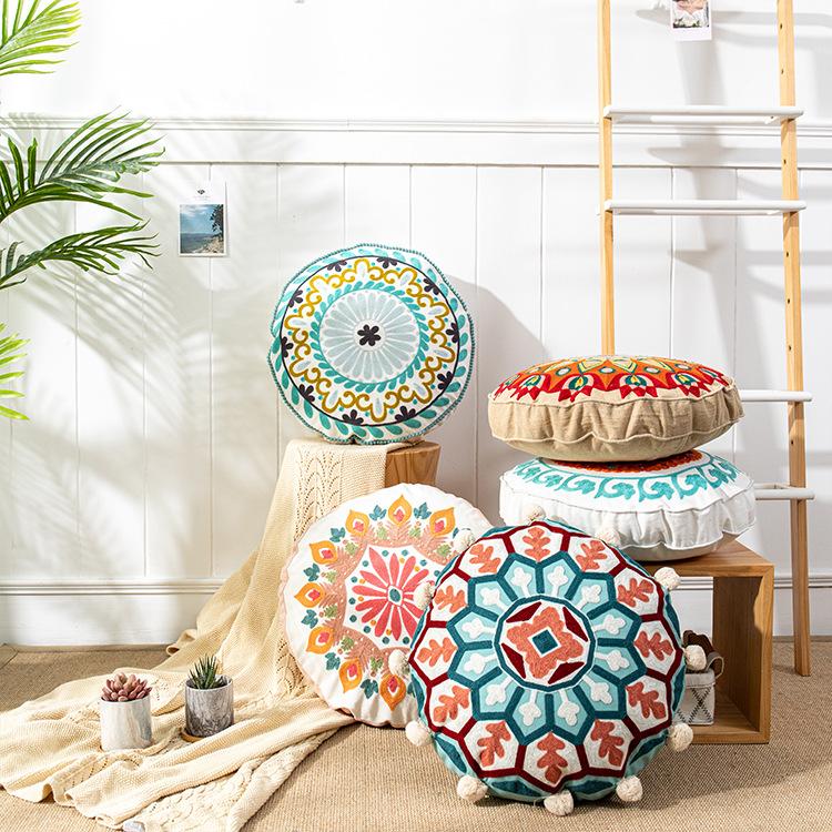 New Exotic Moroccan Style Cushion Cover Famous Family Style Round Cushion Cover Famous Hotel Model Room Pillow Cover