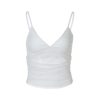Sleeveless Mesh Back Bodycon Tank Top Casual Streetwear
