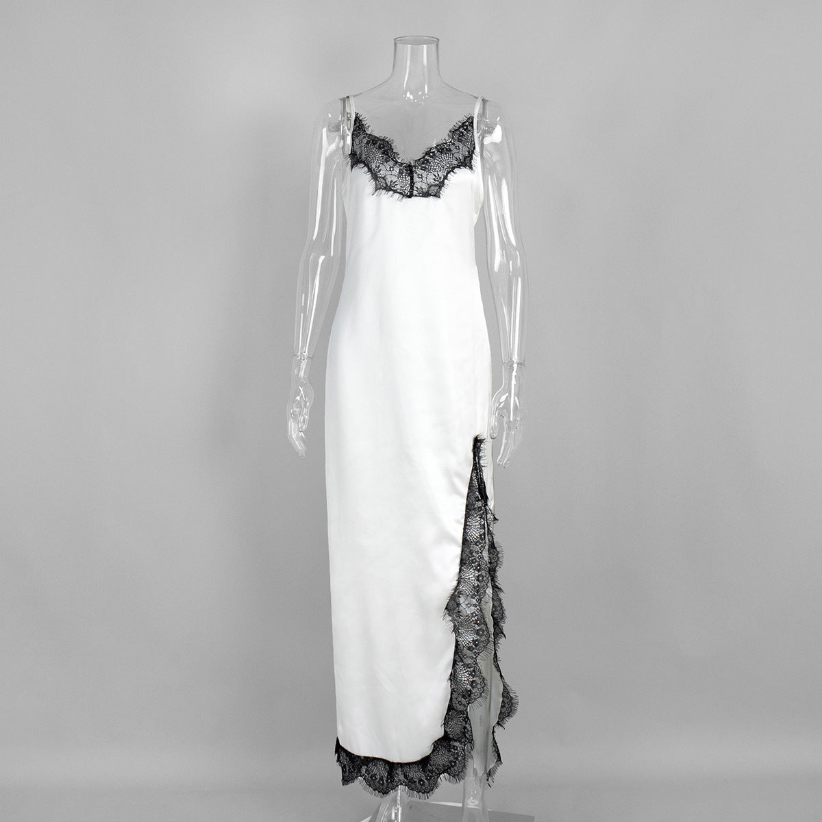 Sexy Lace Trimmed Cami Maxi Dress