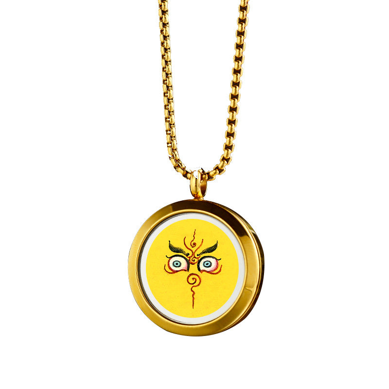 Tangka Gawu Box Zalam Tangka Prajna Eye Wealth God Eye Can Be Opened To Hold Things Zalam Pendant
