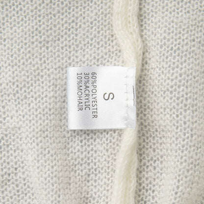 Knitted Polo Short Sleeve Sweater With Puff Sleeves
