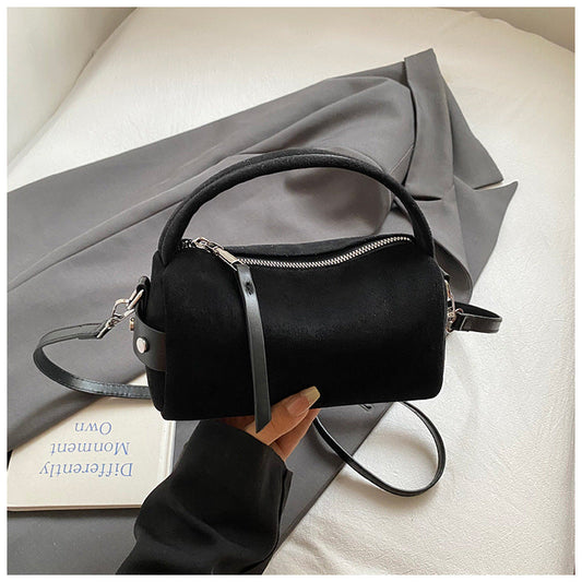 Retro Suede Handheld Pillow Bag Casual Shoulder Bag