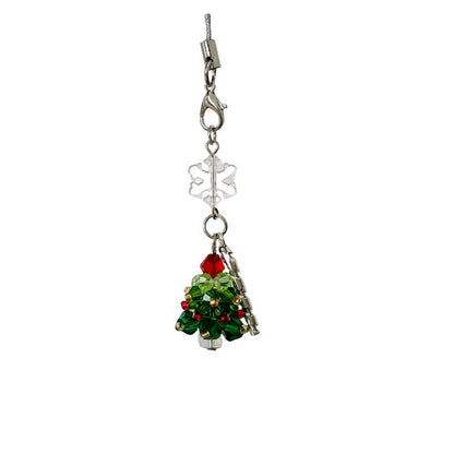 Simple Christmas Tree Pendant Crystal Bag Charm