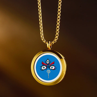Tangka Gawu Box Zalam Tangka Prajna Eye Wealth God Eye Can Be Opened To Hold Things Zalam Pendant