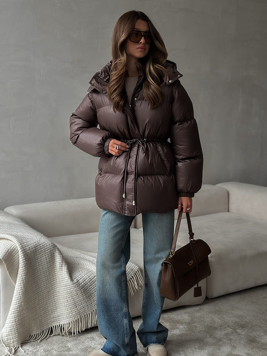 Hooded Zipper Cotton Jacket Slim Fit Casual Coat