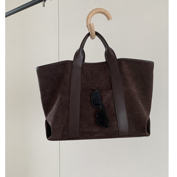 Simple Large Capacity Suede Tote Bag