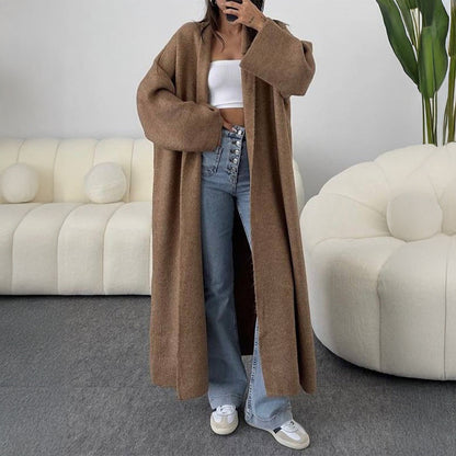 Fashionable Long Sleeve Knit Cardigan Coats for Women