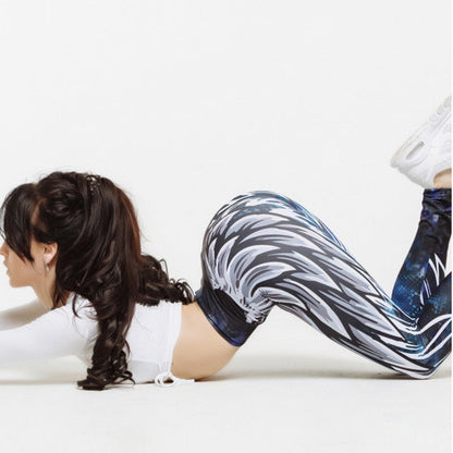 Yoga Women'S Tight-Fitting Hip-Lifting Slim Running Fitness Pants Digital Printing Yoga Pants