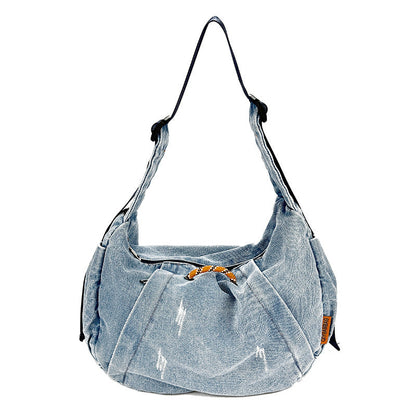 Fashionable Denim Shoulder Bag Casual Large Capacity Tote