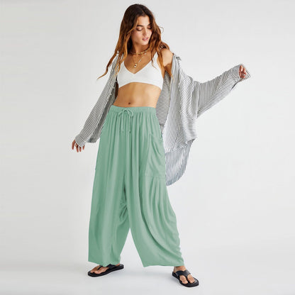 New Wide Leg Pants, Women'S Loose Fitting Sports Yoga Pants, Casual Pants, Home Pants, Artificial Cotton Pants