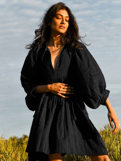 Cross-Border Fashion New Spring Summer Women'S Large Size Loose Balloon Sleeve Casual Sweet Fresh Girly Dress