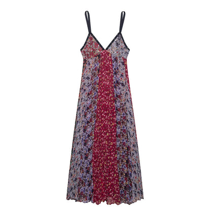 Casual Printed Spaghetti Strap Maxi Dress
