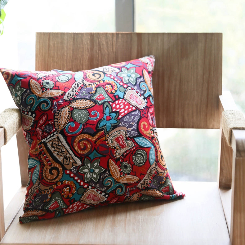 Cotton And Linen Ethnic Style South East Asia Sofa Throw Pillow Case Cushion Cover