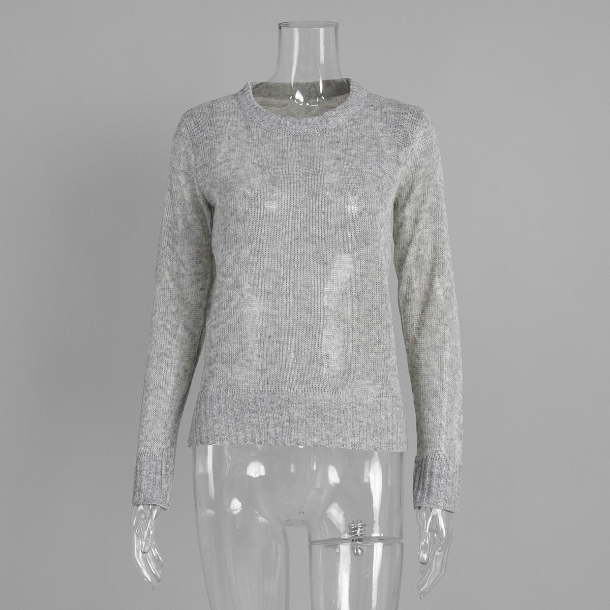 Comfortable Knit Crew Neck Sweater for Women