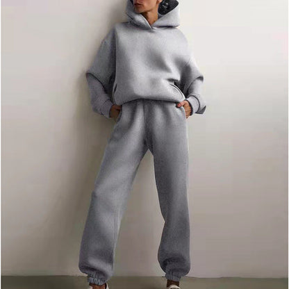 Hooded Sweatshirt And Long Pants Set Casual All-Season Outfit