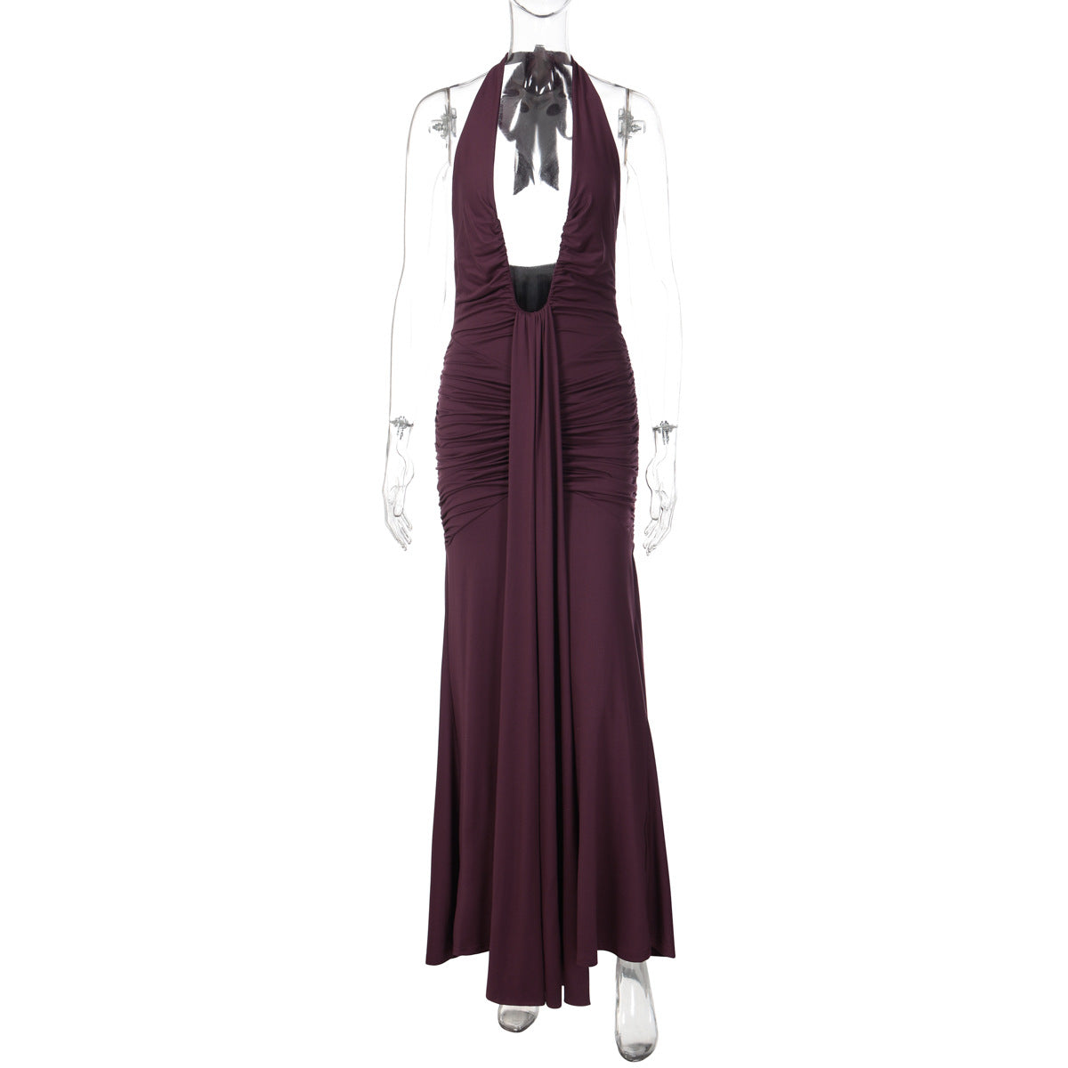 Sexy Hollow Out U-Neck Backless Fitted Dress
