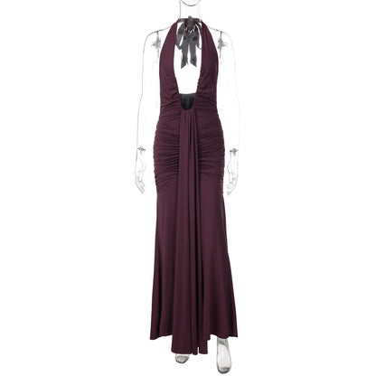 Sexy Hollow Out U-Neck Backless Fitted Dress