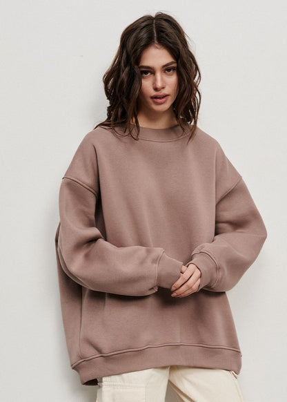 Oversized Cotton Sweatshirt Relaxed Streetwear