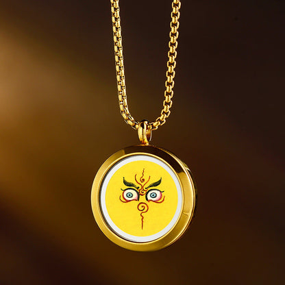 Tangka Gawu Box Zalam Tangka Prajna Eye Wealth God Eye Can Be Opened To Hold Things Zalam Pendant