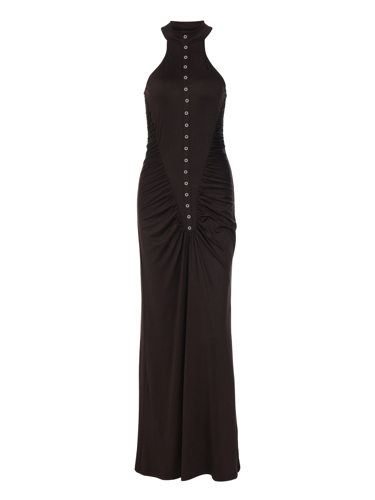 Stylish Sleeveless A-Line Dress With Buttons