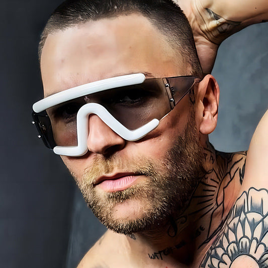 Trendy Oversized Cycling Sunglasses with UV400 Protection