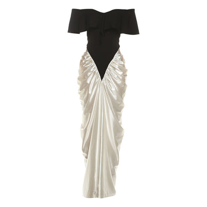 Elegant Off-Shoulder Ruched Bodycon Dress