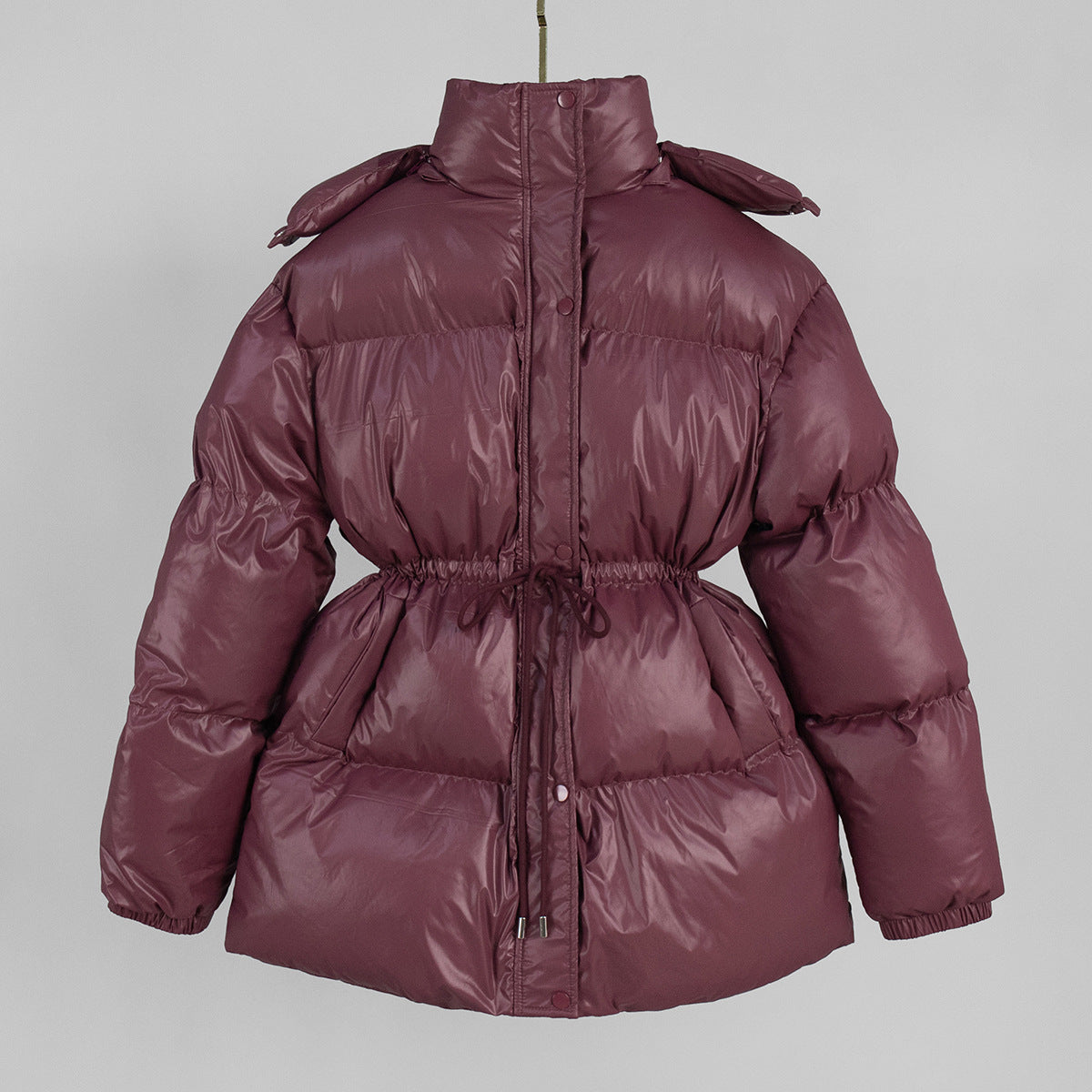 Hooded Zipper Cotton Jacket Slim Fit Casual Coat