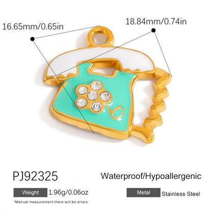 Stylish Ocean-Themed Stainless Steel DIY Pendant Heart Fish Charm