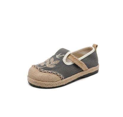 Ethnic Style Embroidered Cloth Shoes, New Hand-Embroidered Linen Shoes, Soft-Soled Breathable Woven Women'S Shoes