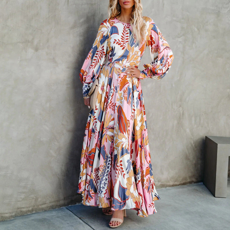 Plus Size Elegant Print Casual Dress