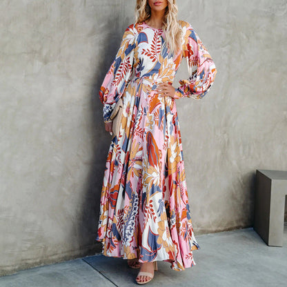 Plus Size Elegant Print Casual Dress
