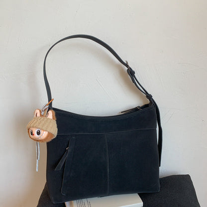 Vintage Style Casual Tote Bag Large Capacity PU Shoulder Bag