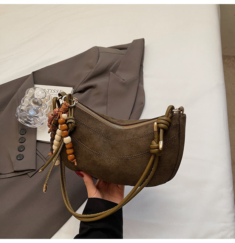 Vintage Style Shoulder Dumpling Bag for Women