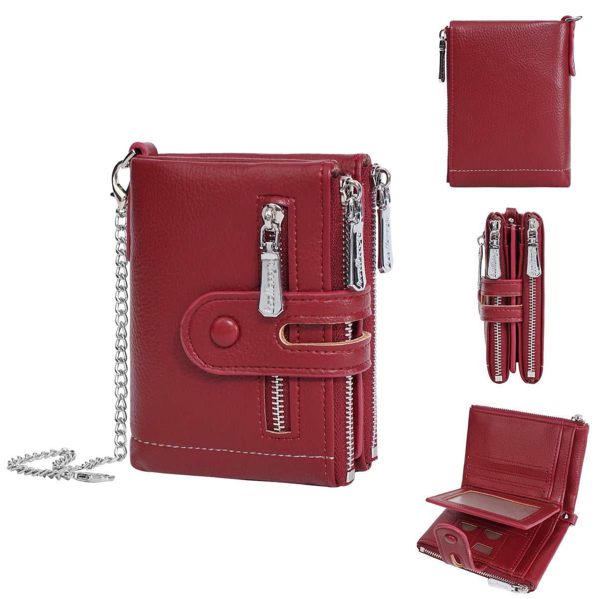 Solid Color Portable Card Cases Wallets
