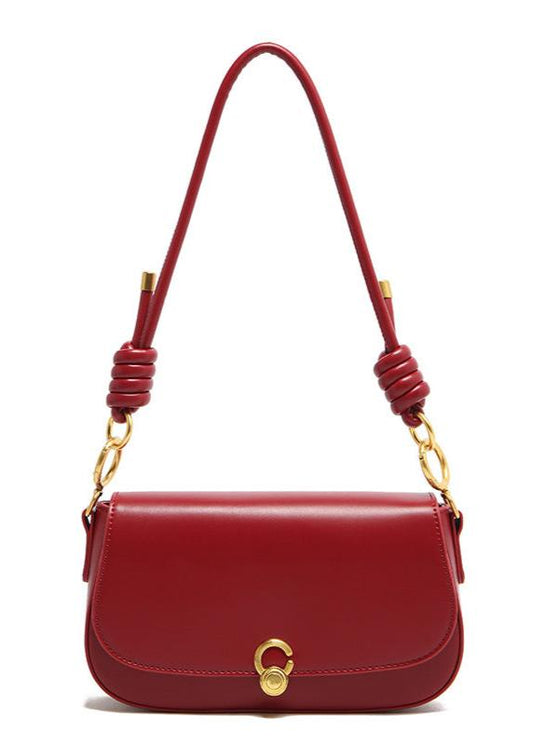Shoulder Bag Ecofriendly PU Leather Knot Detail