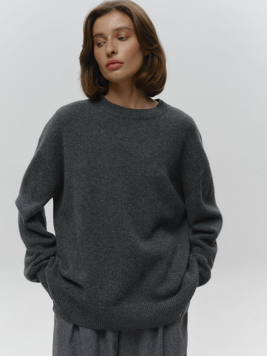 Cozy Crew Neck Knitted Sweater Casual All-Season